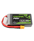 11.1V 650mAh 3S 80C LiPo Battery With XT30 Plug for RC models, lightweight high discharge in black and green casing