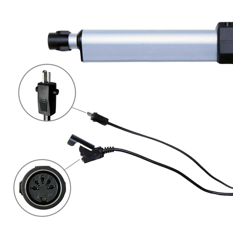 Kariwust FY031 recliner lift chair linear actuator, silver body with black end and circular connector
