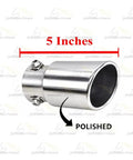 5-inch polished stainless exhaust tip for Up Your Ride With This Durable Rear Exhaust Muffler Kit For Honda Civic 2006-2011 1 Point 3L And 1 Point 8L Featuring Stainless Steel Build Plus Tip Hanger Bolt Gasket For Solid Direct Fit Upgrade
