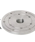 6 Inch Wood Lathe Face Plate Alloy Steel Built Tough For 1-1/4 X 8 TPI Spindle, Heavy Duty Chuck Mount, close-up of durable face plate