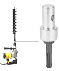 Earth Auger Drill Bit Adapter For Electric Drills To Connect Earth Auger Round Shank 2 Pin 2 Slot Heavy Duty Metal Connector