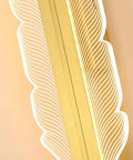 Hella Smooth Game Changing Geometric LED Wall Sconce With Dope Phoenix Tail Design And Acrylic Shade, close-up of design details.