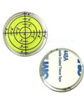 Top Tier 50 Piece Universal Spirit Bubble Level Bundle With Super Strong Self Adhesive Backing showing level with circular design.