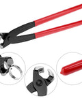 116 Pcs 304 Stainless Steel Ear Hose Clamp Assortment Kit With Pincer 6 Mm To 28.6 Mm shown with red-handled clamp pincer