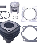 Honda 50cc Top End Cylinder Kit With Piston Rings Wrist Pin And Circlips For NQ50 Spree And Elite SB50 SB50P 1984 1990 Replaces OEM 12101 GK8 000 12251 GN2 000 Complete Repair Solution showing all components
