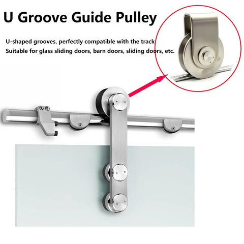 Heavy Duty Pulley Block With Bracket For Rope 2 Inch 304 Stainless Steel Sliding Gate Caster System With V Groove Rollers