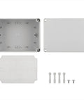 Outdoor IP67 Plastic Junction Box Waterproof Dustproof Electrical Project Enclosure 8x6x4 inches showing multiple parts