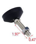 Heavy Lifter Adjustable Furniture Glides Non Slip Swivel leveling foot with rubber cushion and metal bolt, 1.97 inches.
