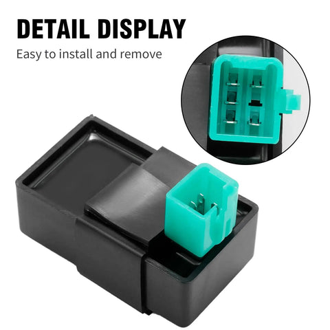 Close-up of 5 Pin AC CDI Box with 5 Wire Plug Kit for X15 X18 Mini Pocket Bike and Coolster 125cc 3125B 3125R 3125XR8 ATV