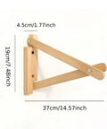 Built Tough Wooden Shelf Bracket Wall Mount For Heavy Duty Support, Space Saving Shelf Holder, 37 cm dimensions shown.