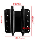 Six Inch Double Action Self Closing Swing Door Hinges Two Way Opening For Cafe Kitchen And Bar Doors Includes Pins And Screws Four Pack