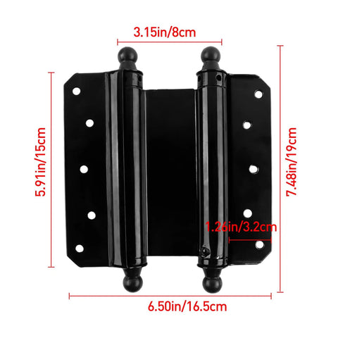 Six Inch Double Action Self Closing Swing Door Hinges Two Way Opening For Cafe Kitchen And Bar Doors Includes Pins And Screws Four Pack