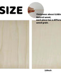 Two unfinished poplar plywood sheets with natural wood grain, approx 3.9 x 5.9 inches (150 x 100 mm), 0.08 inch thick.