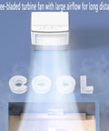 Portable Swamp Cooler With Spacious 30 Liter Water Tank And Two Extra Ice Blocks Delivers No Sweat Cooling Through Evaporative System To Serve Sweet Breeze Along 120 Degree Swing For Patio Hangouts with three-bladed turbine fan.