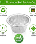 Heavy Duty Disposable Aluminum Ramekin Cups 2 Oz Silver Mini Bakeware For Baking Storing And Preparing Food Oven Safe