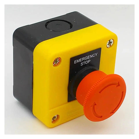 Heavy Duty Emergency Stop Switch E Stop Push Button With 1NO And 1NC Contacts For Factory Machinery Safety Panels Built Like A Tank And Dead On Industrial Reliability Smooth Action For Quick Shut Down Operations