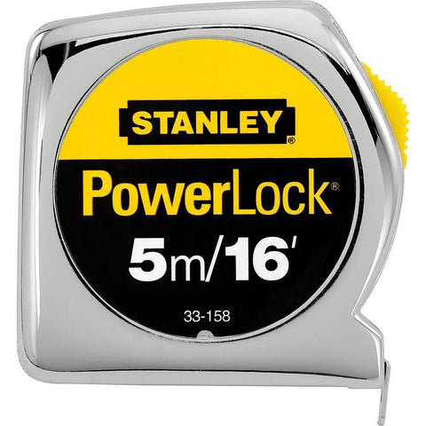 PowerLock 16-Foot Tape Measure With Tru-Zero End Hook, chrome ABS case, secure lock, corrosion-resistant, easy read blade