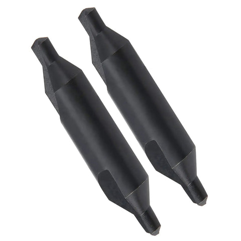 This pair of high-speed steel centering drill bits are totally rad for your milling job, showcasing a durable black finish.
