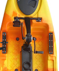Low Profile Kayak Gear Track Set 10.4 Inch With Reinforced Marine Nylon And Free Screws For Simple Rod Holder Mounts, Durable T Track Rails For Fishing Gear And Accessories For All Kayak Setups on orange kayak deck