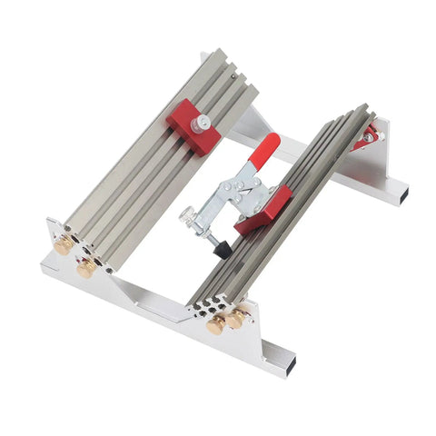 Dead On Positioning And No Sweat Quick Swap For Table Saws And Milling Machines Heavy Duty Aluminum Drawer Slide Jig Locator from top view.