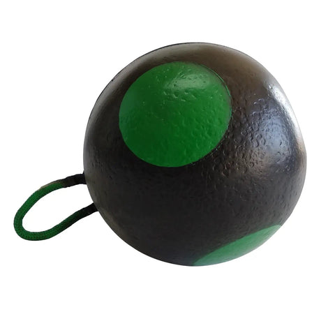 Beefy Round Ball Archery Target For Backyard Practice Built Tough With Self Healing Foam 9x9x9 Inch Surface; green and black design