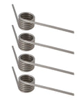 Beefy Torsion Springs Set For Fireplaces With Sliding Doors, 4 Pack, showing 304 stainless steel springs with 2mm wire, 15mm OD.