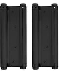 Two Pairs Eight Inch Heavy Duty Stainless Steel Cafe And Saloon Door Self Closing Double Action Spring Hinges Black Finish