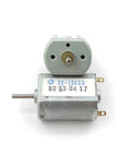 Front view of FF-130SH-14230 Mini 130 DC Motor 3V-12V 6V 7500RPM Micro 20mm Electric Motor for DIY projects with shaft and terminals