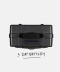 Top view of Rugged Portable Outdoor Bluetooth Speaker With Ultra Loud 120dB Sound, IP67 Waterproof And Dustproof, 3 day battery.