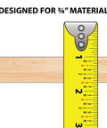 Ruler measuring 3/4 inch material for Matte Black Three Quarter Inch Styrene U Channel And C Channel Edging Strips 36 Inch Long Pack Of 4 Scratch Resistant Plastic Trim For Countertops Shelves And Furniture