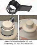 Clay Threading Kit For Pottery With Tap And Die Set For Jars And Lids Caps Thread 1 Inch Obsidian Black DIY Friendly Jar Cap Making Tool For Craft Enthusiasts Easy To Use And Durable, showing handle and ceramic forming process.