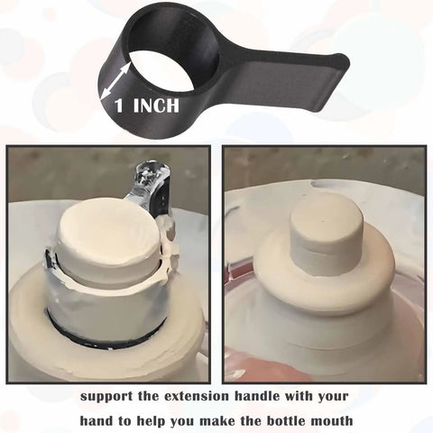 Clay Threading Kit For Pottery With Tap And Die Set For Jars And Lids Caps Thread 1 Inch Obsidian Black DIY Friendly Jar Cap Making Tool For Craft Enthusiasts Easy To Use And Durable, showing handle and ceramic forming process.