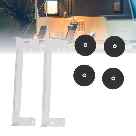 Space Saving Metal Mounting Bracket for RV Boat and Aircraft White Magnetic Satellite Car Mount Kit with four suction cups