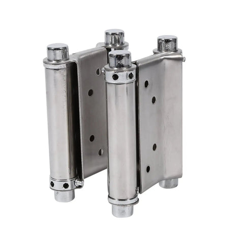 3-Inch Double Action Spring Hinge For Saloon And Cafe Doors, Stainless Steel Build, 2-Piece Set, close-up view