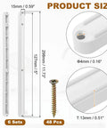 Six Pack Plastic Drawer Slides 300Mm Side Mounted Cabinet Rails With Mounting Screws Top Shelf showing dimensions and hardware details.