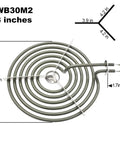 Porcelain Drip Pans And Surface Elements Kit For GE Hotpoint Range Stove Easy Swap In Replacement 8 inch 1765W element