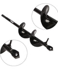 Close-up of Garden Auger Drill Bit For Planting 1.6x8.7 And 4x12 Inches Fast Bulb And Bedding Plant Installer Spiral Drill Bit With Hex Drive