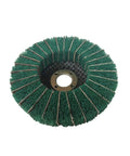 Set of 10 Nylon Fiber Flap Wheel Discs 100mm Diameter for Angle Grinder Polishing Buffing, Abrasive Sanding Disc Green