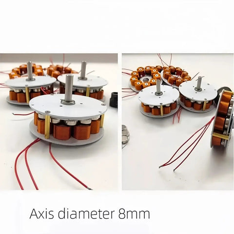 24V 50W Micro Core Disc Generator With Low RPM Performance From 100 To 650 RPM 3 Phase AC Permanent Magnet Alternator components