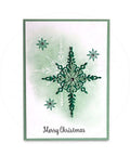 Christmas card with die-cut snowflakes from Must Have Christmas Scrapbooking Die Cuts Set With Metal Cutting Dies For Card Making And Paper Crafting.