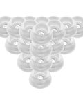 Non Slip Silicone Furniture Pads 20 Pc Set For Chair Legs And Tables, Grippy Soft Rubber Feet Protectors arranged in a triangle