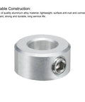 Four Piece Set Screw Aluminum Shaft Collars For Three Eighths Inch Bore, Three Quarters Inch Outside Diameter And Three Eighths Inch Thick, Clamp Stop Collar For Linear Rod Guides