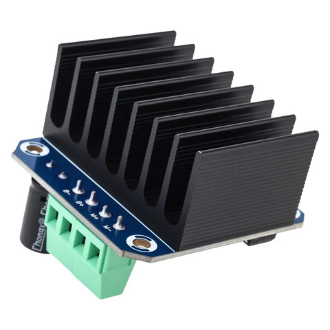 BTS7960 43A H Bridge Beefy High Power Motor Drive Module for Robotics and Smart Cars Isolated 5V Supply Dual Channel DC Motor Driver Board with 5V MCU Compatibility, black heatsink and green terminal