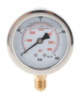 Pro Grade 0-400 Bar 0-5800 PSI Dial Hydraulic Pressure Gauge With G1 Quarter Thread, 63mm Dial, Dual Scale Bar And PSI Readouts