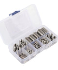 50Pcs Inner Thread Self Tapping Thread Inserts Set For Stainless Steel Repairs Heavy Duty Thread Reinforcement Kit DIY Self Cutting Inserts To Fix Stripped Threads And Restore Strength, stainless steel storage case with assorted M3-M16 inserts