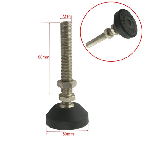4 Pack Adjustable Furniture Leveling Feet M10x80mm Threaded Foot Cups 50mm Height Perfect For Sofas Cabinets Desks And Offices Easy Leveling Move Furniture Without Wobble, M10 80mm foot cup
