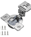 Top Shelf Kitchen Upgrade Thirty Pack Soft Close Overlay Cabinet Hinges In Premium Stainless Steel Rust Proof Concealed Fit with mounting screws.