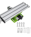Heavy Duty Aluminum Cross Slide Table For Bench Drill Press Featuring Smooth Dovetail Guide Rails And Zero Lock Handwheel, showing components and build.