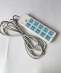 Heavy Duty Multi Outlet Extension Cord With Solid White Build For Dorm Bedroom And Home Office Setup Reliable Plug And Play Power Strip Adapter.