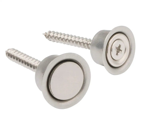 Concealed Magnetic Catch 12mm Stainless Steel Fits 16 To 30mm Doors Quiet Latchless Cabinet Catch With Powerful Magnets Easy Install No Chisel Required